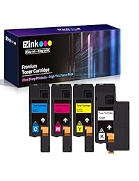 E-Z de tinta (TM) Cartucho de tóner de repuesto compatible (1 negro, 1 cian, 1 magenta, 1 amarillo) para Dell E525 W E525 525 W para uso con Dell E525 W impresora láser para 593-bbjx 593-BBJU 593-bbjv 593-bbjw