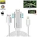 Lightning Digital AV Adapter, 1080P HDMI Lightning to HDMI Adapter Cable for iPhone X,iPhone 7/7Plus,iPad Air/Mini/Pro,Monitor and iPod Models,Plug and Play iPhone to HDMI (long)