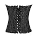 AZONT Women Sexy Push up Shapewear Underbust Corset Bustier with G-string (XL, Black)