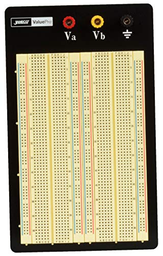 JAMECO VALUEPRO - WBU-204-R Jameco Valuepro 1660-Point Solderless Breadboard 6.5"L x 4.3"W, 0.1" spread, Ideal for Prototyping and Classroom Projects - 20774 - Thumbnail 4