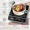 Induction Hob Portable, Single Induction Cooker, Electric Cooktop Hot Plate Ceramic Glass with Sensor Touch LED Display 3 Hours Timer 2000W