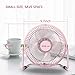 OPOLAR Desktop USB Fan, Low Noise Personal Table Mini Fan with 6 Inch Upgraded Blades Brings Enhanced Airflow, Small Metal Design USB Powered Cooling Fan, Pink