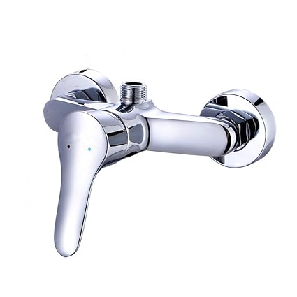 Modern Chrome Wall Mounted Shower Faucet Water Tap Manual Bar
