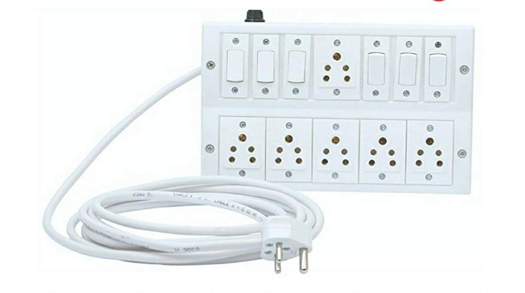 Buy Heavy Duty (6+6) 3 Core Heavy Wire Extension Board (White) (4