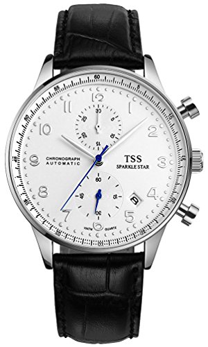 TSS Men's T5010C1 Quartz Chronograph Watch with Leather Band