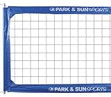 Park & Sun Sports Regulation Size Indoor/Outdoor Professional Volleyball Net with Steel Cable Top and Bottom, Blue