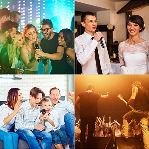 K380S Karaoke Wireless Microphone - GIKPAL Professional UHF Cordless Dual Handheld Rechargeable Microphones with Receiver 6.35mm(1/4'') Plug Dynamic Mic System Set for Karaoke,Voice Amplifier (Black) - Thumbnail 5