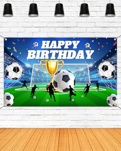 Mocsicka Soccer Birthday Party Banner Backdrop Soccer