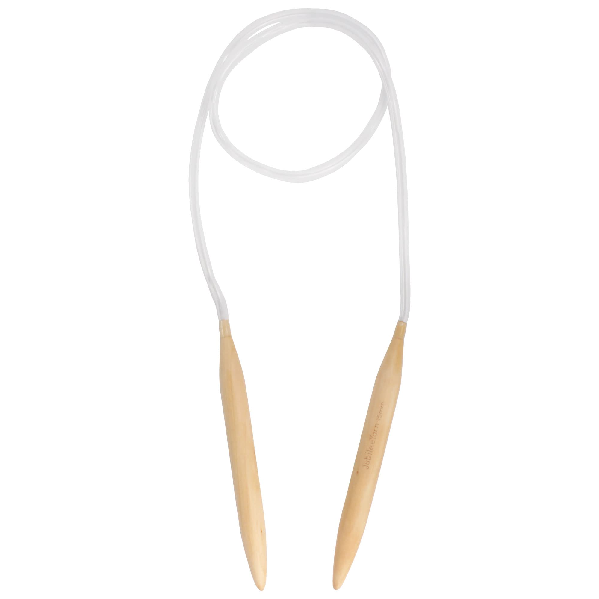 BambooMN JubileeYarn Jumbo Large Bamboo Circular Knitting Needles - US 19 (15mm) - 40"