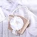 ULTNICE Wedding Flower Girl Basket with White Pearl Ribbon Flower