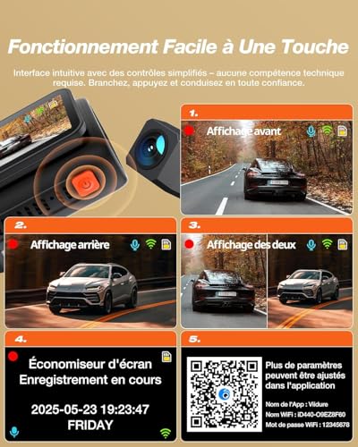 iZEEKER 4K Car Dashcam, Built-in Wi-Fi 6, Free 32G SD Card, 4K+1080P Dual Camera, 2.99" IPS Screen, App Control, Night Vision, G Sensor, Loop Recording, 24H Parking Mode
