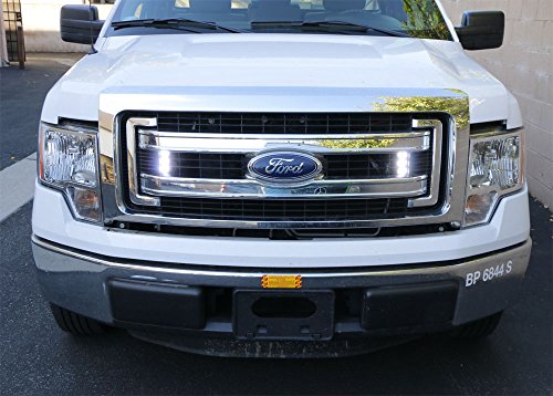 iJDMTOY (2) High Power 3-LED Daytime Running Light Kit For Truck SUV 4x4 Behind Grille, Cool White Color