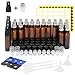 Hydior Essential Oil Roller Bottles,30 Pack 10ml Amber Glass Roller Bottles with Stainless Steel Roller Balls(4 Extra Spray,8 Extra Roller Balls,3 Dropper,2 Funnel,2 Opener,138 Label)