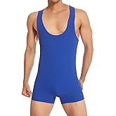 SPNSSTCR Men Bodysuits Slip Fitness Shapewear Underwear Athletic Supporters Wrestling Singlet Leotard