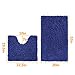 Vdomus Microfiber Bathroom Rugs, Set of 2 (Blue)