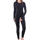 Bodvera Thermal Underwear for Women, Long Johns for Women Thermal Sets Ultra Soft Fleece Lined Base Layer Top and Bottom