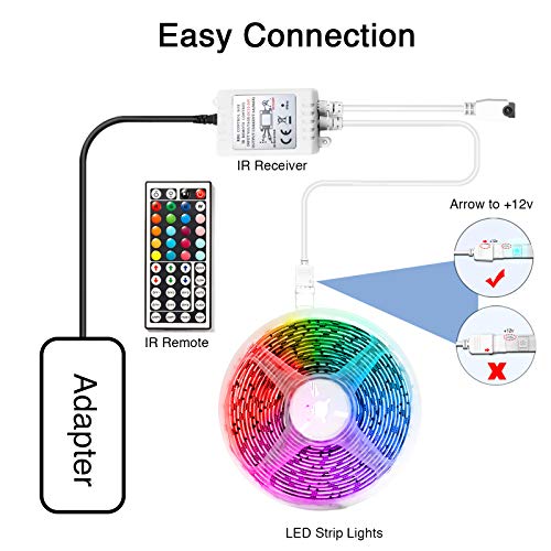 VOLIVO 32.8ft Led Strip Lights, RGB Color Changing Led Lights for