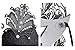 Coxeer Womens Masquerade Mask Swan Black Halloween Mask Metal Filigree Mask