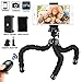 Phone Tripod, Hhusali Flexible Octopus Style Camera Phone Holder Mount Stand with Bluetooth Remote Shutter for Smartphone, Gopro and Digital Camera