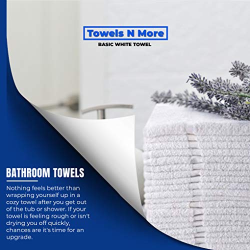 Towels N More 12 Basics White 16x27 100 Cotton Loop Hand Towels Salon