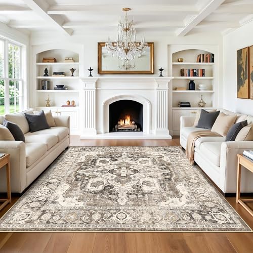 YOUFORTONG Vintage Washable Square Area Rug