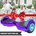 NHT Electric Smart Self Balancing Scooter Hoverboard LED Wheels Side Lights- UL2272 Certified (Chrome-Purple)