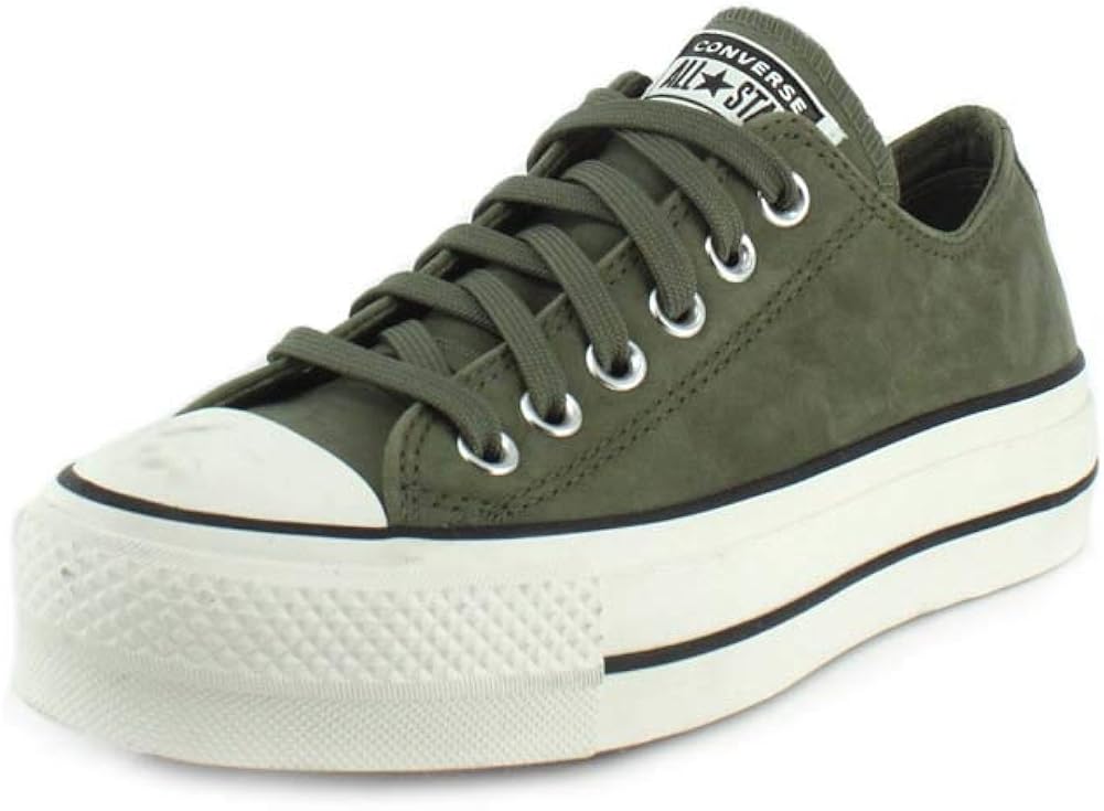 converse platform olive green