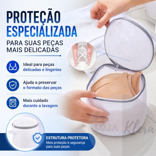 Kit 10 Sacos para Lavar Roupas Delicadas na Máquina, Reutilizável com Zíper Reforçado Proteção Total Contra Danos e Desgaste Ideal para Roupas Delicadas