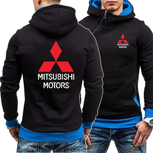 Mitsubishi Hoodies Jacket Winter Men Pullover Man Coat Casual Diagonal Zipper Fleece Mitsubishi Logo Sweatshirts