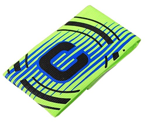 Ancefine Stripe Elastic Youth Soccer Captain Armband,5-Pack (Green)