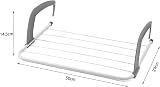 Rainberg 5 Bar Radiator Clothes Airer Rack, Foldable Adjustable Arms view 5