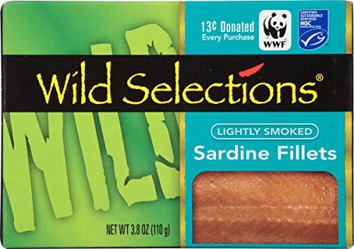 Wild Selections Lightly Smoked Sardine Fillets, 3.8 Ounce (Pack of 12)