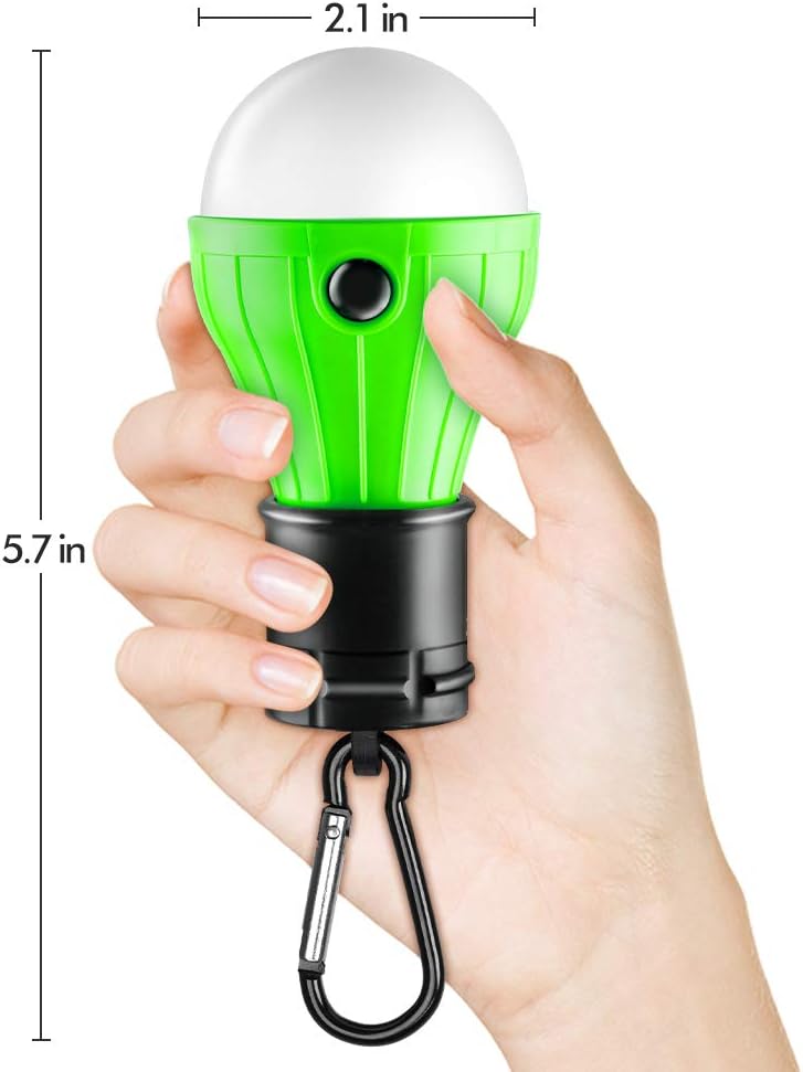 FLY2SKY Tent Lamp Portable LED Tent Light 4 Packs Clip Hook Hurricane Emergency Lights LED Camping Light Bulb Camping Tent Lantern Bulb Camping Equipment for Camping Hiking Backpacking Fishing Outage: Sports & Outdoors