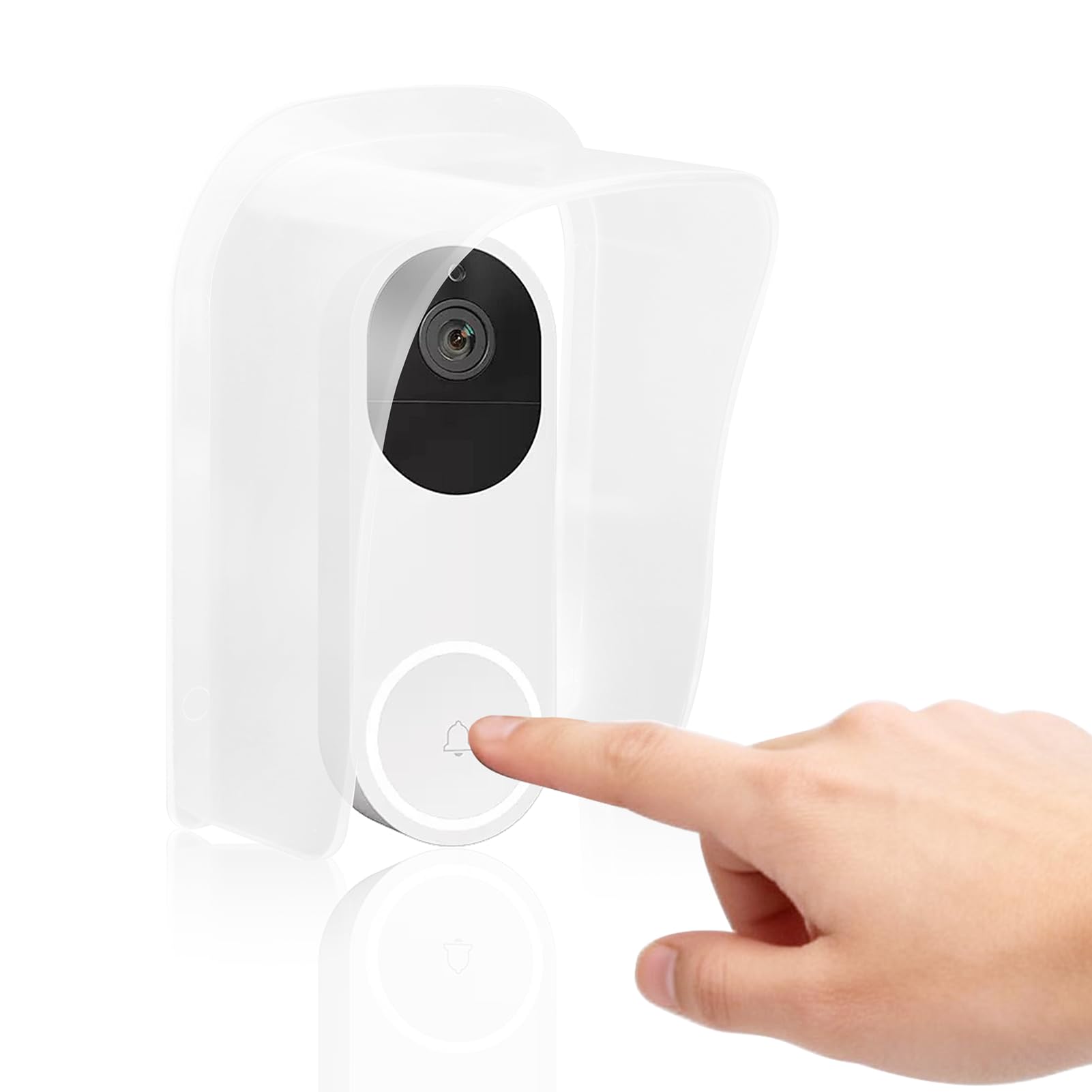 Natudeco Doorbell Cover Transparent Rainproof Shell 5.6 * 7.46in Rain Cover Protector Ring Doorbell Cover for Access Controller Fingerprint Device