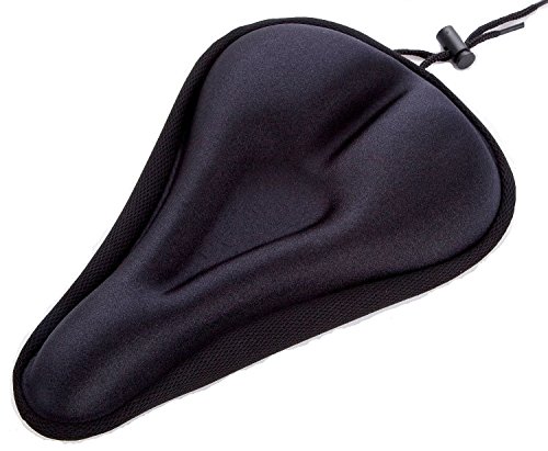 iLiveX Gel Bike Seat Cushion Cover, Upgraded Extra Soft Gel Bicycle Seat, Foam & Silica Padded, Child Bike Seat Cushion Saddle Cover Pad