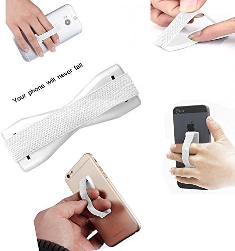 ONX3 (White) Samsung Galaxy Note 5 / Galaxy Note 5 Duos / Galaxy Note5 (CDMA) Universal Anti-Slip Elastic Finger Mobile Phone Grip Holder With Strong Adhesive