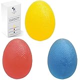 Hand Grip Strengthening Stress Relief Therapy Squishy Balls - Set of 3 Finger Resistance Exercise Squeeze Eggs