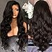 Clearance 360 Lace Frontal Wigs For Black Women Human Hair Wigs Natural Black Color Pre Plucked Lace Wigs Brazilian Human Hair Wigs for Women With Baby Hair (65-68cm, Black)