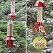Roamwild PestOff Red Squirrel Proof Cardinal Bird Feeder Mixed Seed Sunflower Heart Version - RED - 3LBS Seed Capacity – 20.5”x7.5”x7.5” (w/Hanger)