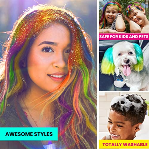 HueLondon Hair Chalk for Girls, Hair Chalk for Dark Hair, Hair Chalk