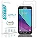 HPTech (2 Pack) Designed for Samsung Galaxy J3 2017, J3 Mission, J3 Prime, J3 Emerge, J3 Luna Pro, J3 Eclipse Tempered Glass Screen Protector, 9H Hardness, Easy to Install, Bubble Free