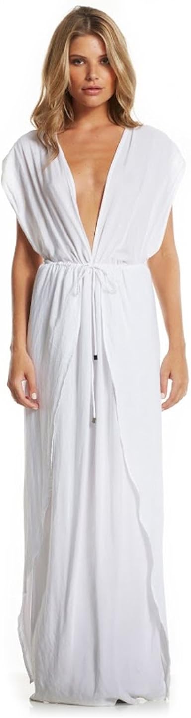 white flowy cover up