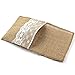 Ling's moment 10 Pack 4 x 8 Inch Natural Burlap Silverware Napkin Holders Cutlery Holders Pouch for Vintage Wedding Decorations Party Bridal Shower Table Setting Decorations