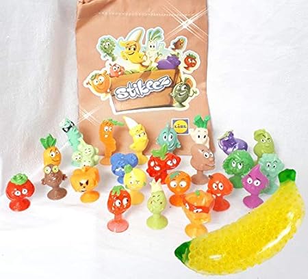 250417 Stikeez Komplettsatz Obst & Gemüse 2018 im Sammelbeutel mit Banane zum Sammeln Spielen Schenken