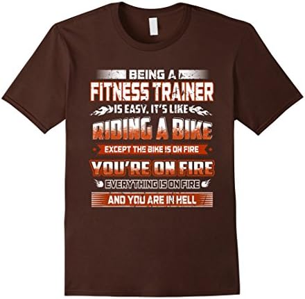Mens being a being a Fitness Trainer like riding a bike on hell Large Brown