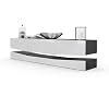 Vladon-Mueble-TV-City-Comoda-TV-con-Elemento-Inferior-1-Compartimento-Abierto-y-3-Cajones-Negro-de-Alto-BrilloBlanco Vladon-Mueble-TV-City-Comoda-TV-con-Elemento-Inferior-1-Compartimento-Abierto-y-3-Cajones-Negro-de-Alto-BrilloBlanco