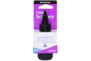 Sculpey Liquid Sculpey Liquid Polymer Oven-Bake Clay, Black, 1 oz. bottle, Great for jewelry, holiday, DIY, mixed media, window clings, home décor and more! Great for beginners to artists!