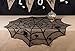 DII Black Lace Overlay Tabletop Collection Gothic Halloween Decor, Table Topper, 40