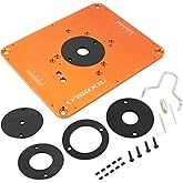 O'SKOOL Precision Aluminum Router Table Insert Plate, RTS02A | Router Templates with Pre-Drilled Adapt to Multiple Routers of Different Model