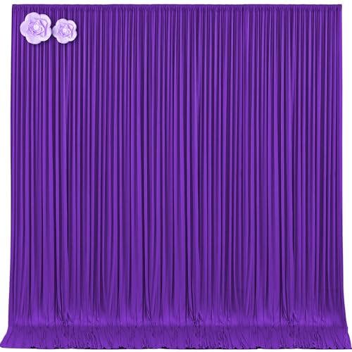 25,4 x 30,5 cm, Violette Hintergrundvorhänge für Hochzeit, Party, faltenfrei, Vorhangvorhänge, Stoffdekorationen, Fotohintergrund, Tuch für Babyparty,
